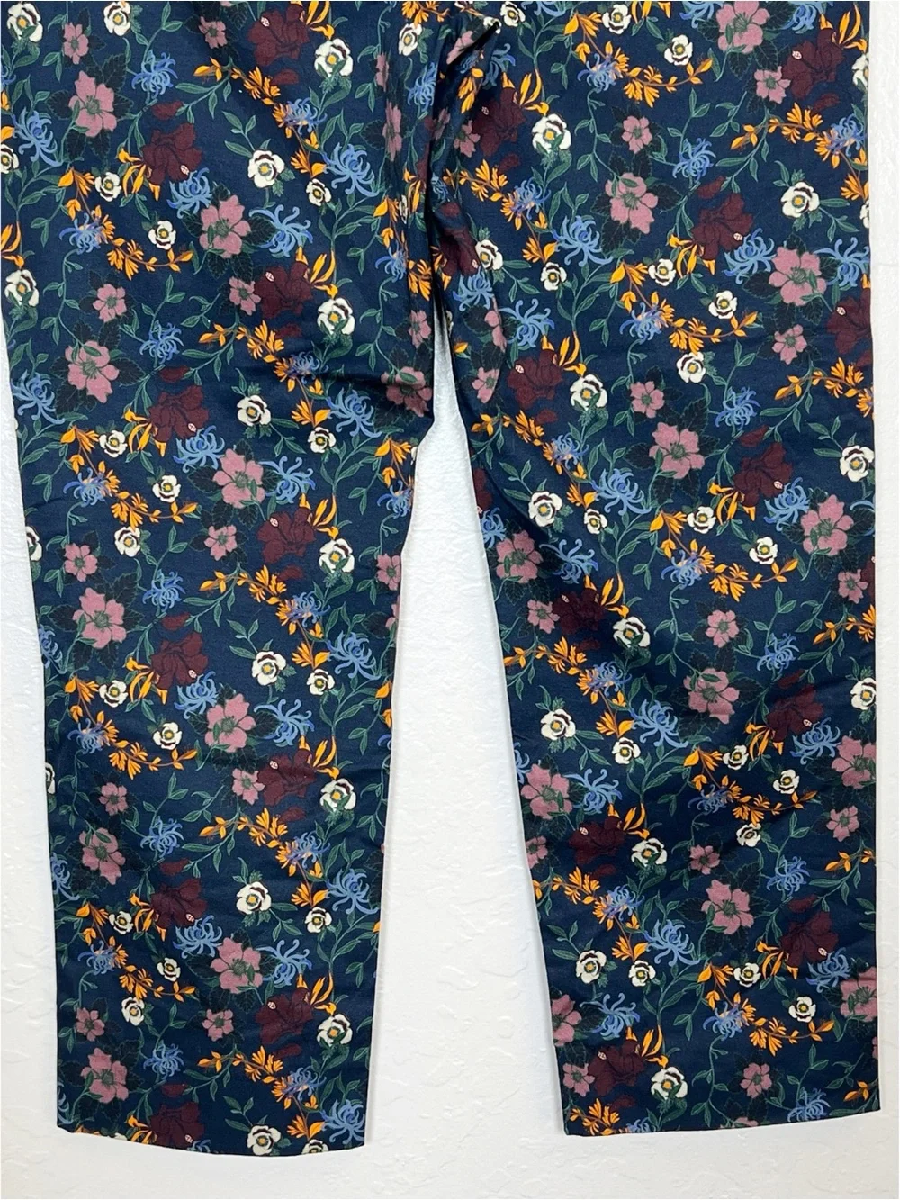 WILDFANG Women’s Size 4 Wildflower Navy Print Empower Slim Crop Pant